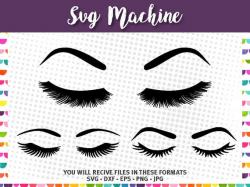 Eyelashes SVG Bundle - Lashes SVG - Eyes SVG - Eyebrow svg - Eyelashes  Clipart - Dxf Files for Cricut Silhouette Fashion Gorgeous Girl Woman