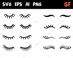 Eyelashes clipart, eyelashes clip art, eyelashes SVG, eyelash svg, eyelash  vector, eyelash cut file, lashes svg, eyelashes cricut