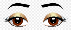Brown Eyes With Eyebrows Png Clip Art - Brown Eyes Clipart ...