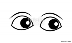 Cartoon Eyes Clipart Vector