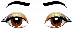 Brown Eyes with Eyebrows PNG Clip Art - Best WEB Clipart