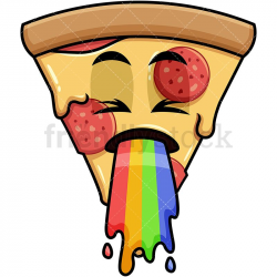 Vomiting Rainbow Pizza Emoji | pizza | Rainbow pizza, Pizza ...