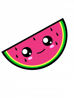 Kawaii Watermelon. Vector Illustration. ©Allezleon.com | Too Cute ...