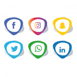 Social Media Icons Set. Facebook, Instagram, Whatsapp,, Social ...