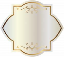 White Label with Gold Decorations PNG Clipart Image | Gallery ...