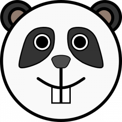 Panda Rounded Face Clip Art at Clker.com - vector clip art online ...
