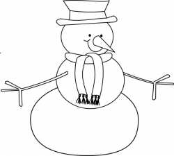 Snowman black and white christmas snowman clipart black and white ...