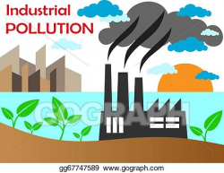 EPS Illustration - Air pollution of factory. Vector Clipart ...