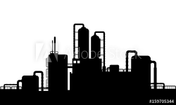 Factory of chemical Industries silhouette - Buy this stock ...