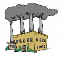 Factory Clipart Coal Factory - Burning Fossil Fuels Cartoon ...