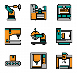 10 factory machinery icon packs - Vector icon packs - SVG, PSD, PNG ...