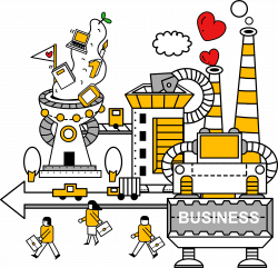 Industry Factory Machine - Vector integrated production industry ...