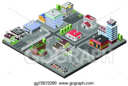 Vector Art - Industrial area concept. Clipart Drawing ...