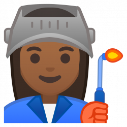 Woman factory worker medium dark skin tone Icon | Noto Emoji People ...