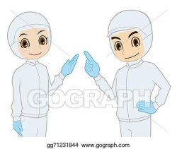 Drawing - Food factory worker to recommend. Clipart Drawing ...