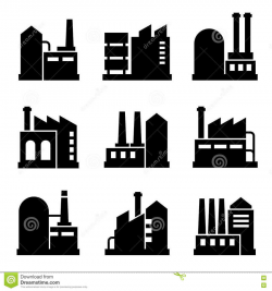 Download industrial building icons clipart Oil refinery ...