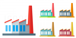 Factory Icon - Paper Style - Iconfu