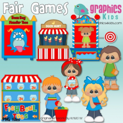 Fair Games Digital Clipart - Clip art for scrapbooking, party invitations -  Instant Download Clipart Commercial Use