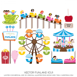 Funland ·Clipart Amusement Park Clipart | Digital Clipart ...