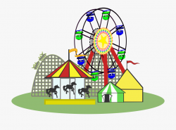 Clipart - Carnival Color - Amusement Park Clipart #39287 ...