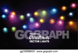 Vector Clipart - Colourful christmas fairy lights. Vector ...