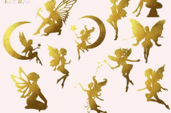 Gold Foil Fairies Clipart | Images-n-Vectors-n-Doodles 5 ...