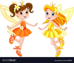 Two cute fairies Royalty Free Vector Image - VectorStock ...