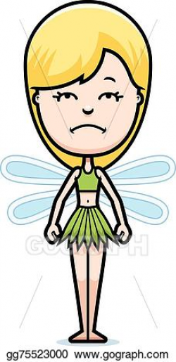 Vector Art - Sad cartoon teen fairy. EPS clipart gg75523000 ...