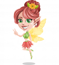Vector Fairy Female Cartoon Character - Frida the Flower Fairy ...