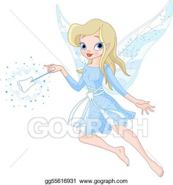 EPS Vector - tooth fairy with magic wand. Stock Clipart ...