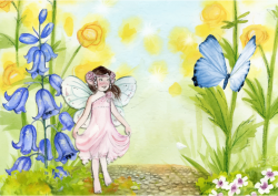 Clipart - Fairy And Butterfly