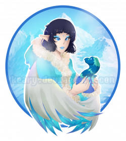 Neopets: Winter fairy and baby Snowager by keary on DeviantArt