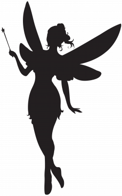 Fairy Silhouette Clip art - Fairy with Magic Wand Silhouette PNG ...