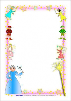 A LOT of free printable images Fairy-themed A4 page borders ...