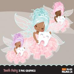 Tooth Fairy Clipart, cute fairy graphics African American ...