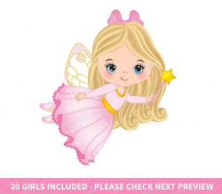 Little Fairy Clipart - Vector Fairy Clipart, Princess ...