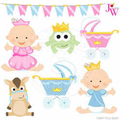 Fairy Tale Baby Cute Digital Clipart, Princess Clipart, Prince Clipart,  Princess Clip Art, Fairy Tale Graphics, baby princess, baby prince