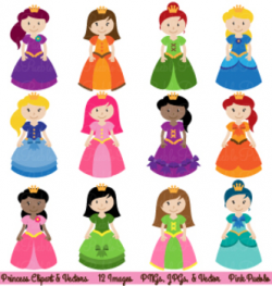Princess and Fairytale Clipart and Vectors | Products | Art ...