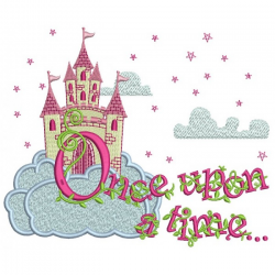 Once Upon a Time Fairy Tale Castle Filled Machine Embroidery Design  Digitized Pattern