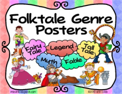 Folktale Genres Poster Set FREEBIE! Fairy Tale, Tall Tale, Fable, Myth, &  Legend