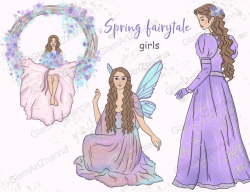 fairytale clipart spring clipart magic clipart Princess Clip Art planner  girl clipart Fairy clipart Fairies clip art Spring faerie planner