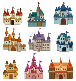 Castles, cartoon-style. | Dragons, Castles, etc | Castle ...