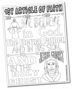 1st Article of Faith coloring page - free download! www ...