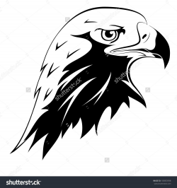 Falcon Head Outline A wild predator. tattoos. black ...