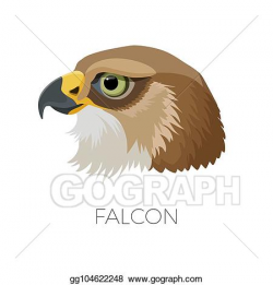 Vector Stock - Falcon gorgeous profile with sharp beak and ...