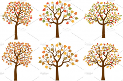 Autumn trees, Fall clipart
