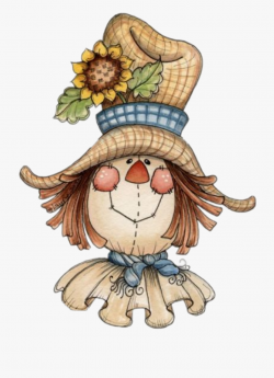 Scarecrow Transparent Cute Fall - Autumn Scarecrow Clipart ...