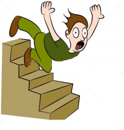 Someone Falling Down Stairs Clipart