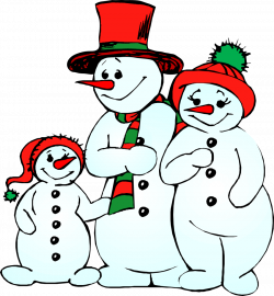 5 Snowman Family Christmas Clipart