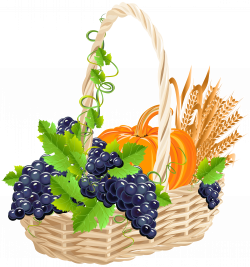 Autumn Basket PNG Clip Art Image | Gallery Yopriceville - High ...
